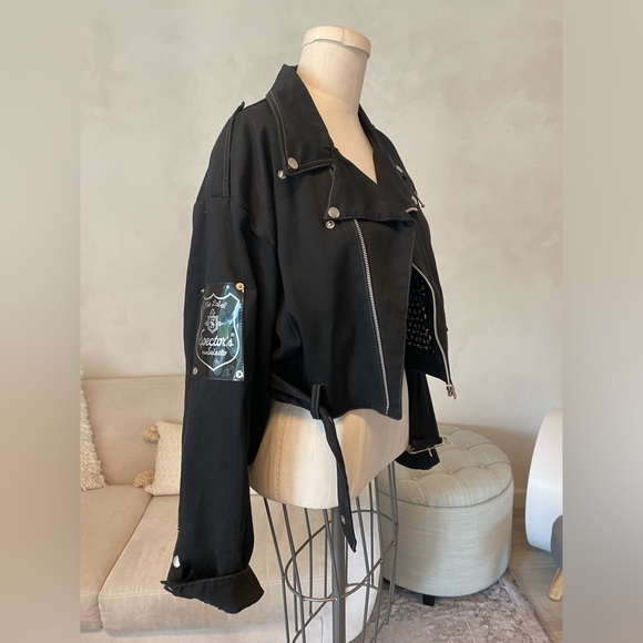VINTAGE RARE 80s MOTO THE LABEL SPECTOR’S PAR SELECTO FRENCH BLACK JACKET SZ S - Picture 3 of 16